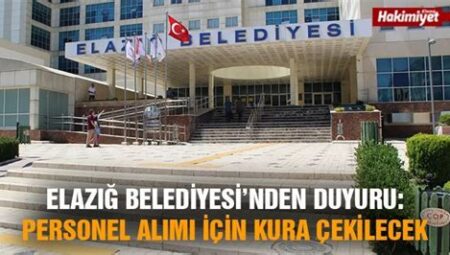 Elazığ Belediyesi Çevre Mühendisi Alımı